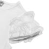 子供服 女の子 お花プリント＆リボン付きTシャツ オフホワイト(11) デザインポイント2