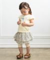 ベビー服 女の子 お花プリント＆リボン付きTシャツ イエロー(04) モデル画像3