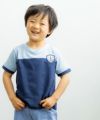 子供服 男の子 綿100％イカリワッペン付きTシャツ ネイビー(06) モデル画像4