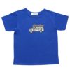 子供服 男の子 綿100％車刺繍モチーフTシャツ ブルー(61) 正面