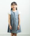 ベビー服 女の子 ダンガリーワンピース ネイビー(06) モデル画像3