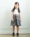 ベビー服 女の子 ギンガムチェック柄ワンピース ブラック(00) モデル画像2