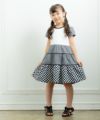 ベビー服 女の子 ギンガムチェック柄ワンピース ブラック(00) モデル画像3