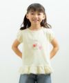 ベビー服 女の子 うさぎ＆音符プリントTシャツ イエロー(04) モデル画像アップ