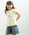 ベビー服 女の子 うさぎ＆音符プリントTシャツ イエロー(04) モデル画像4