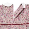 ベビー服 女の子 日本製綿100％花柄ワンピース ピンク(02) デザインポイント2