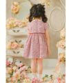 ベビー服 女の子 日本製綿100％花柄ワンピース ピンク(02) モデル画像2