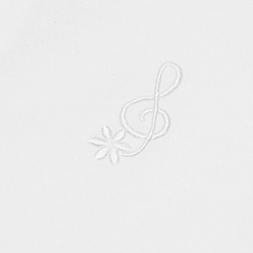ベビー服 女の子 音符刺繍レースフリルブラウス ホワイト(01) デザインポイント2