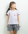 子供服 女の子 ギンガムチェック柄キュロットパンツ ブラック(00) モデル画像2