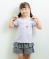 子供服 女の子 ギンガムチェック柄キュロットパンツ ブラック(00) モデル画像4