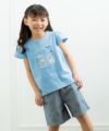 子供服 女の子 音符刺?ダンガリーショートパンツ ネイビー(06) モデル画像4