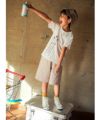 ベビー服 男の子 綿100％飛行機プリントTシャツ オフホワイト(11) モデル画像4