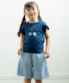 子供服 女の子 ヘリンボーンキュロットパンツ ブルー(61) モデル画像1