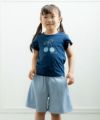 子供服 女の子 ヘリンボーンキュロットパンツ ブルー(61) モデル画像3