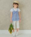 ベビー服 女の子 ストライプ柄重ね着風Tシャツ オフホワイト(11) モデル画像2