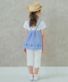 ベビー服 女の子 ストライプ柄重ね着風Tシャツ オフホワイト(11) モデル画像3