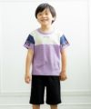 ベビー服 男の子 ストレッチツイルハーフパンツ ブラック(00) モデル画像アップ