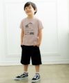 ベビー服 男の子 ストレッチツイルハーフパンツ ブラック(00) モデル画像2