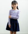 子供服 女の子 綿100％リボン付きスカート ネイビー(06) モデル画像1