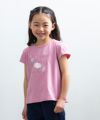 ベビー服 女の子 綿100％音符プリントTシャツ ピンク(02) モデル画像アップ