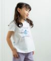 ベビー服 女の子 綿100％音符プリントTシャツ オフホワイト(11) モデル画像アップ