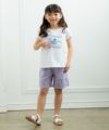 ベビー服 女の子 綿100％音符プリントTシャツ オフホワイト(11) モデル画像2