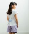ベビー服 女の子 綿100％音符プリントTシャツ オフホワイト(11) モデル画像3