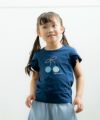 ベビー服 女の子 綿100％さくらんぼモチーフTシャツ ネイビー(06) 