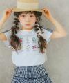 ベビー服 女の子 音符＆チェリー＆リボンプリントTシャツ オフホワイト(11) モデル画像