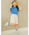 ベビー服 女の子 音符＆チェリー＆リボンプリントTシャツ ブルー(61) モデル画像アップ