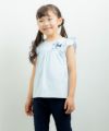 ベビー服 女の子 綿100％リボン付きTシャツ ブルー(61) モデル画像2