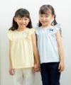 ベビー服 女の子 綿100％リボン付きTシャツ ブルー(61) モデル画像3