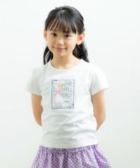 ベビー服 女の子 綿100％女の子モチーフプリントTシャツ