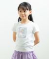 ベビー服 女の子 綿100％女の子モチーフプリントTシャツ オフホワイト(11) モデル画像1