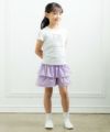 ベビー服 女の子 綿100％女の子モチーフプリントTシャツ オフホワイト(11) モデル画像3