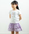 ベビー服 女の子 綿100％女の子モチーフプリントTシャツ オフホワイト(11) モデル画像4