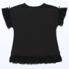 子供服 女の子 ドレス＆ロゴラメプリントTシャツ ブラック(00) 背面