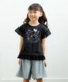 子供服 女の子 ドレス＆ロゴラメプリントTシャツ ブラック(00) モデル画像2