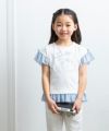 子供服 女の子 ドレス＆ロゴラメプリントTシャツ オフホワイト(11) モデル画像アップ