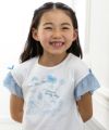 子供服 女の子 ドレス＆ロゴラメプリントTシャツ オフホワイト(11) モデル画像全身