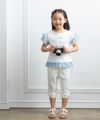 子供服 女の子 ドレス＆ロゴラメプリントTシャツ オフホワイト(11) モデル画像2