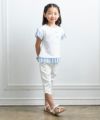 子供服 女の子 ドレス＆ロゴラメプリントTシャツ オフホワイト(11) モデル画像4