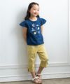 ベビー服 女の子 綿100％サマーアイテムモチーフつきTシャツ ネイビー(06) モデル画像1