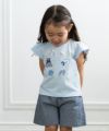 ベビー服 女の子 綿100％サマーアイテムモチーフつきTシャツ ブルー(61) モデル画像3