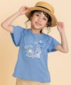 子供服 女の子 綿100％貝殻＆音符ガラス瓶プリントTシャツ