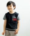子供服 男の子 ロゴプリント＆ワッペンつきＴシャツ ブラック(00) モデル画像1