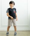 子供服 男の子 ロゴプリント＆ワッペンつきＴシャツ ブラック(00) モデル画像3