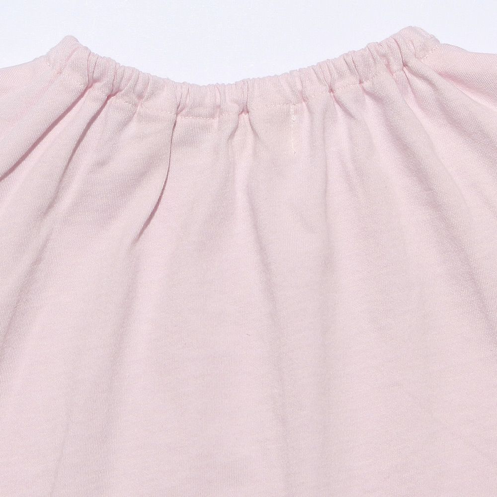 ベビー服 女の子 綿100％小物プリントＴシャツ ピンク(02) デザインポイント2