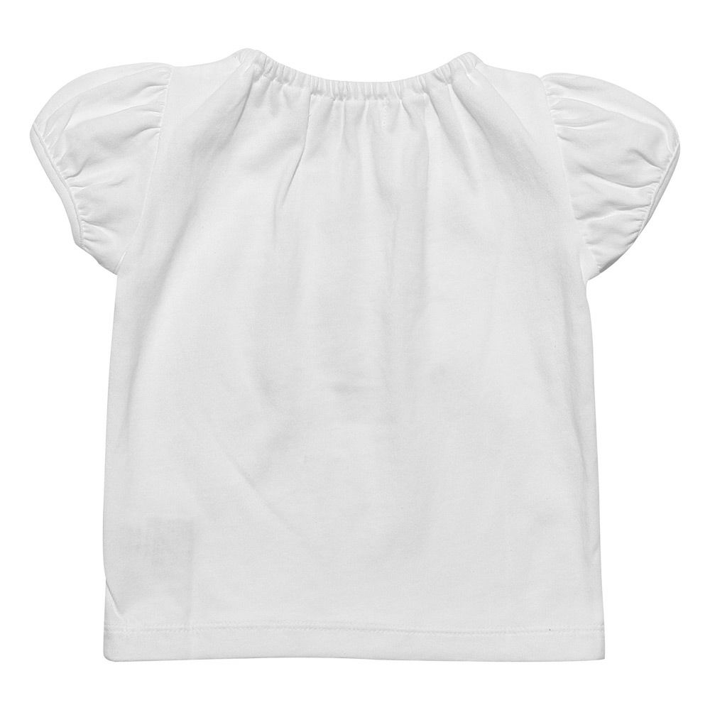 ベビー服 女の子 綿100％小物プリントＴシャツ オフホワイト(11) 背面