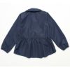 子供服 女の子 リボンつきフード収納ジップアップパーカージャケット ネイビー(06) 背面